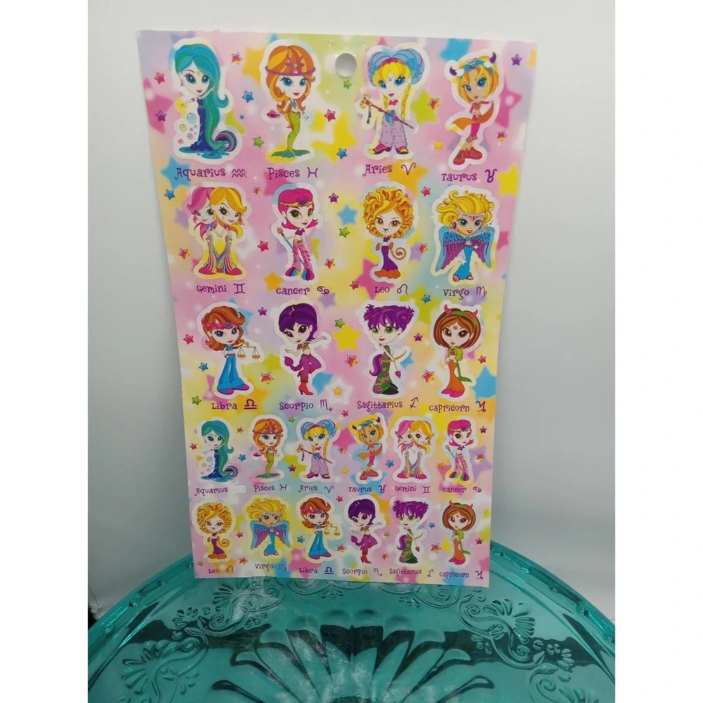 Lisa Frank Zodiac Astrology Sticker Sheet S1023  Full Sheet Unused Year? Fr Book